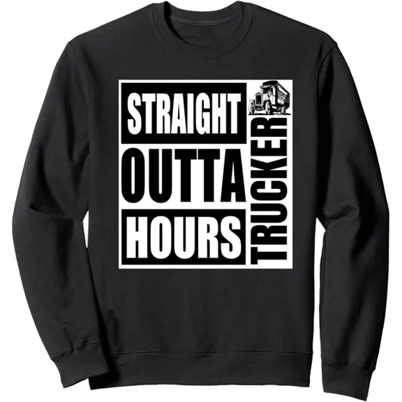 Straight Outta Hours Loves Trucker Car Unisex Crewneck Sweatshirt