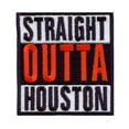 thumbnail image 1 of Straight Outta Houston Baseball Parody Colors Embroidered Iron On Patch, 1 of 2