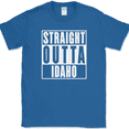 thumbnail image 1 of Straight Outta Idaho T-Shirt Funny State ID Humor Gift Novelty Text Tee - Royal Blue, S, 1 of 1