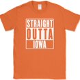 thumbnail image 1 of Straight Outta Iowa T-Shirt Funny State Humor Gift Novelty Text Tee - Orange, 3XL, 1 of 1