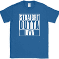 thumbnail image 1 of Straight Outta Iowa T-Shirt Funny State Humor Gift Novelty Text Tee - Royal Blue, 5XL, 1 of 1
