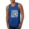 thumbnail image 1 of Straight Outta Kansas City KC Fan | Fantasy Baseball Fans | Mens Sports Graphic Tank Top, Royal, Large, 1 of 4