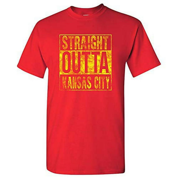 Straight Outta Kansas City T-Shirt - Medium - Red