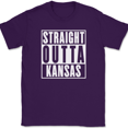 thumbnail image 1 of Straight Outta Kansas T-Shirt Funny Humor State Pride Home US Tee - Purple, 4XL, 1 of 1