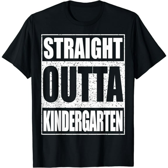 Straight Outta Kindergarten T-Shirt Funny Graduation Shirt T-Shirt