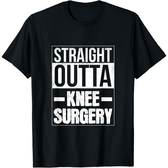 Straight Outta Knee Surgery Retro Get Well Funny T-Shirt