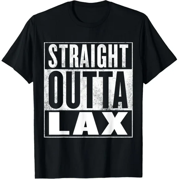 Straight Outta Lax - Los Angeles Ca Airport Code T-Shirt Design Preview Only
