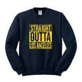 thumbnail image 1 of Straight Outta Los Angeles LAC Fan | Fantasy Football | Mens Sports Crewneck Graphic Sweatshirt, Navy, Medium, 1 of 4