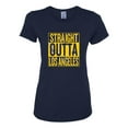 thumbnail image 1 of Straight Outta Los Angeles LAC Fan | Fantasy Football | Womens Sports Graphic T-Shirt, Navy, X-Large, 1 of 4