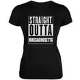 thumbnail image 1 of Straight Outta Massachusetts Black Juniors Soft T-Shirt - 2X-Large, 1 of 1