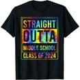 thumbnail image 1 of Straight Outta Middle School Graduation Class 2024 Grad T-Shirt, 1 of 4