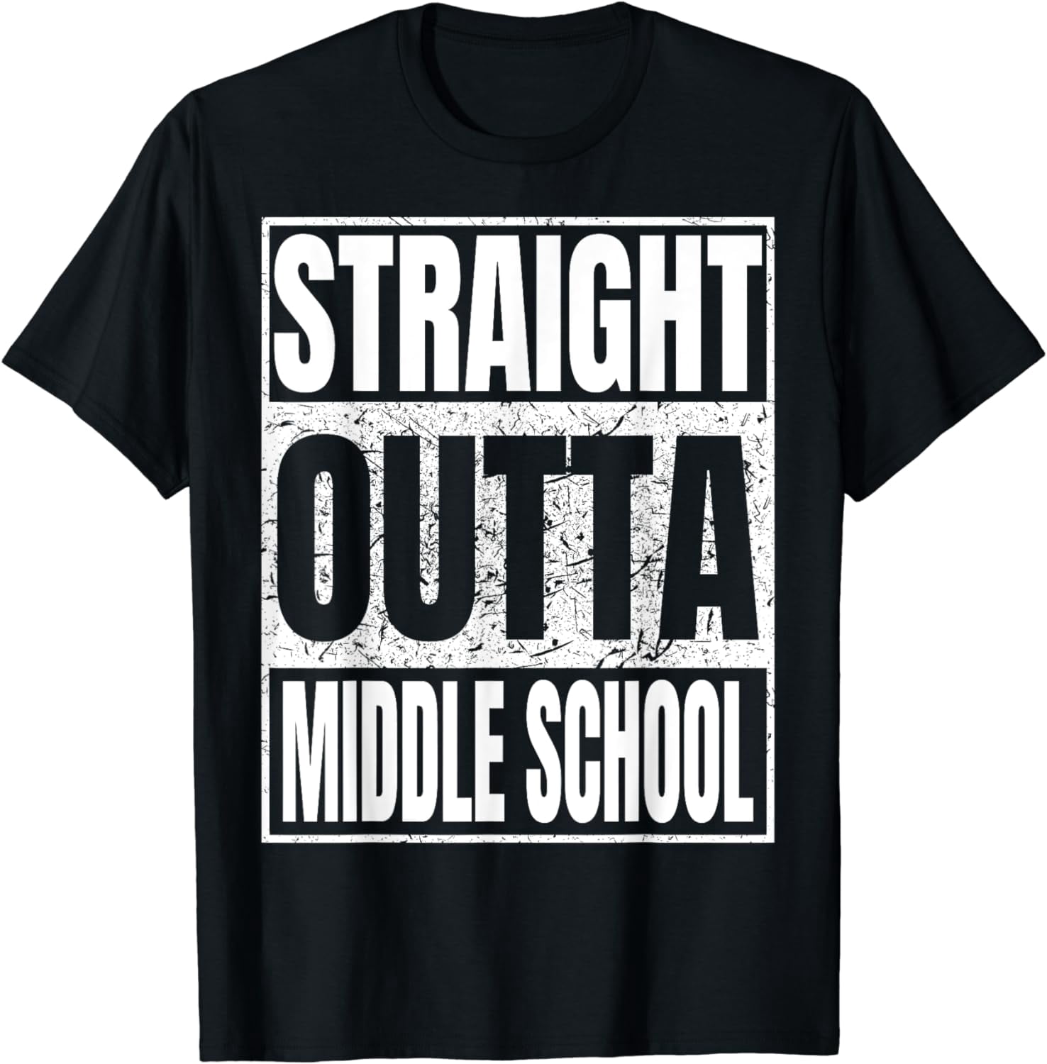 Straight Outta Middle School Banner – Congrats Grad Wimpelkette – Abschlussdeko Für Jungen & Mädchen 2023