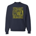 thumbnail image 1 of Straight Outta Milwaukee MIL Fan | Fantasy Baseball Fans | Mens Sports Crewneck Graphic Sweatshirt, Navy, 2XL, 1 of 4