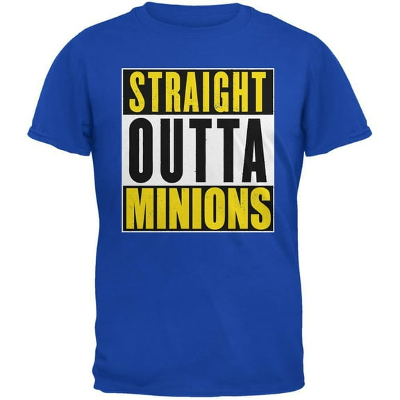 Straight Outta Minions Royal Adult T-Shirt - 4X-Large