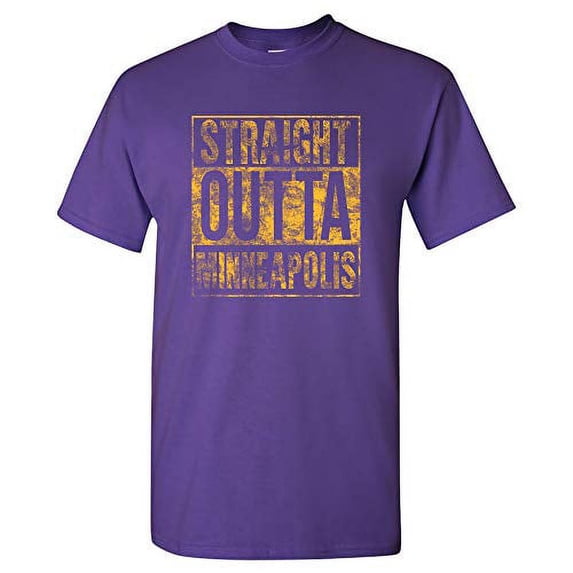 Straight Outta Minneapolis Minnesota T-Shirt - Medium - Purple