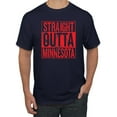 thumbnail image 1 of Straight Outta Minnesota MIN Fan | Fantasy Baseball Fans | Mens Sports Graphic T-Shirt, Navy, Small, 1 of 4