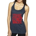 thumbnail image 1 of Straight Outta Minnesota MIN Fan | Fantasy Baseball Fans | Womens Sports Premium Tri-Blend Racerback Tank Top, Vintage Navy, Large, 1 of 4
