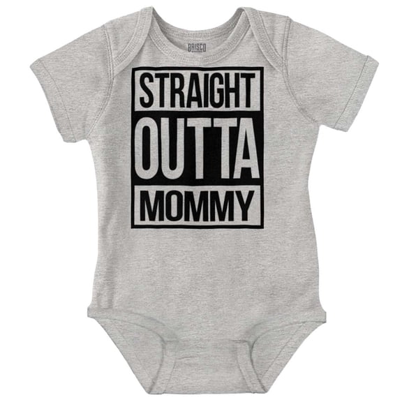 Straight Outta Mommy Hip Hop Romper Boys or Girls Infant Baby Brisco Brands 12M