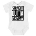 thumbnail image 1 of Straight Outta Mommy Hip Hop Romper Boys or Girls Infant Baby Brisco Brands 6M, 1 of 6