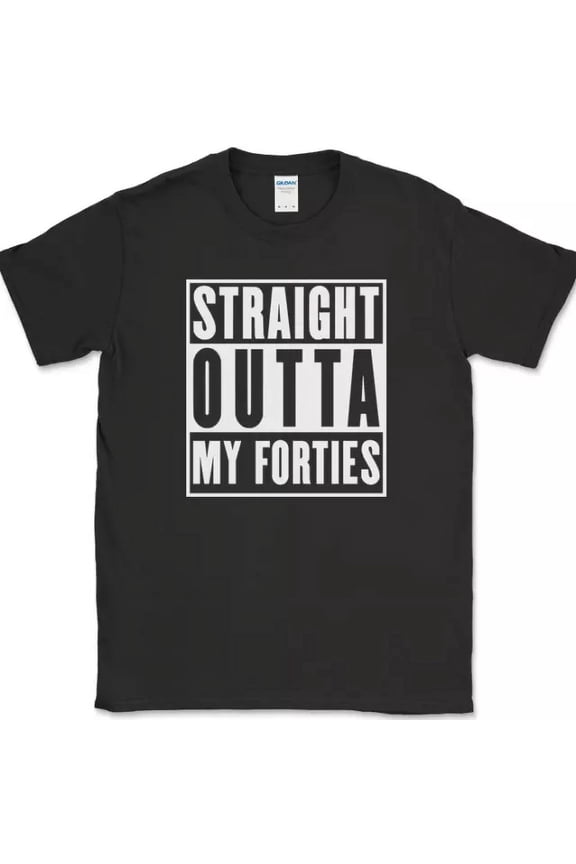 Straight Outta My Forties T-Shirt Funny 40S Birthday Gift Tee Unisex S-5XL Hot Trending Shirt, Vintage Birthday Gift