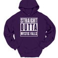 thumbnail image 1 of Straight Outta Mystic Falls Hooded Sweatshirt Hoodie Funny TV Show Humor - Purple, 2XL, 1 of 1