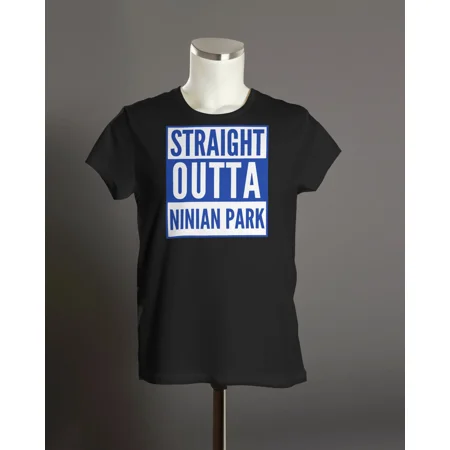 Straight Outta NINIAN PARK T-Shirt | Cardiff City Canton Blue Sloper Birds CCFC