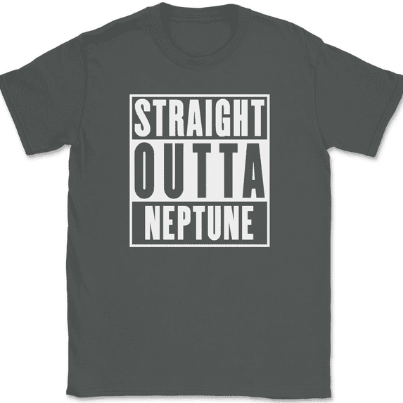 Straight Outta Neptune T-Shirt Tee Funny TV Show Humor - Charcoal, 4XL