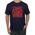 thumbnail image 1 of Straight Outta New England NE Fan | Fantasy Footbal | Mens Sports Graphic T-Shirt, Navy, Small, 1 of 4
