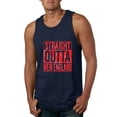 thumbnail image 1 of Straight Outta New England NE Fan | Fantasy Footbal | Mens Sports Graphic Tank Top, Navy, 3XL, 1 of 4
