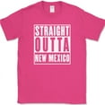 thumbnail image 1 of Straight Outta New Mexico T-Shirt Funny State Pride Humor Gift Text Tee - Pink, L, 1 of 1