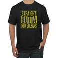 thumbnail image 1 of Straight Outta New Orleans NO Fan | Fantasy Football | Mens Sports Graphic T-Shirt, Black, Small, 1 of 4