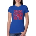 thumbnail image 1 of Straight Outta New York NYG Fan | Fantasy Football | Womens Sports Slim Fit Junior Tee, Royal, Large, 1 of 4