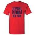 thumbnail image 1 of Straight Outta New York - New York Football T Shirt - 2X-Large - Red, 1 of 6