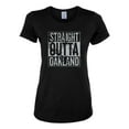 thumbnail image 1 of Straight Outta Oakland Oak Fan | Fantasy Football | Womens Sports Graphic T-Shirt, Black, Medium, 1 of 4
