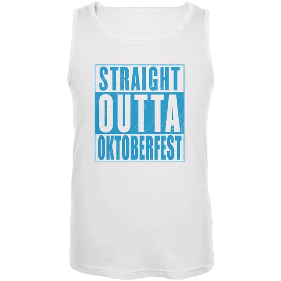 Straight Outta Oktoberfest Mens Tank Top White 2XL