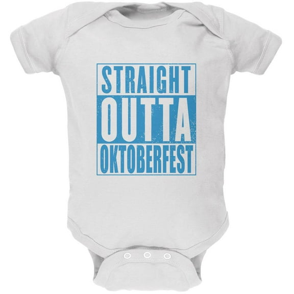 Straight Outta Oktoberfest Soft Baby One Piece White 3-6 M