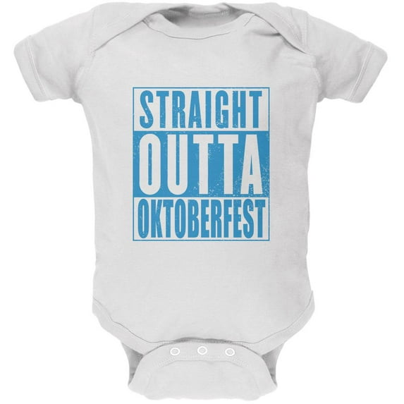 Straight Outta Oktoberfest Soft Baby One Piece White 3-6 M