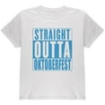 thumbnail image 1 of Straight Outta Oktoberfest Youth T Shirt White YMD, 1 of 1