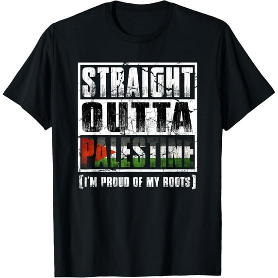 Straight Outta Palestine t-shirt ~ Palestinian Flag T-Shirt