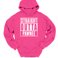 thumbnail image 1 of Straight Outta Pawnee Hooded Sweatshirt Hoodie Funny TV Show Humor - Pink, S, 1 of 1