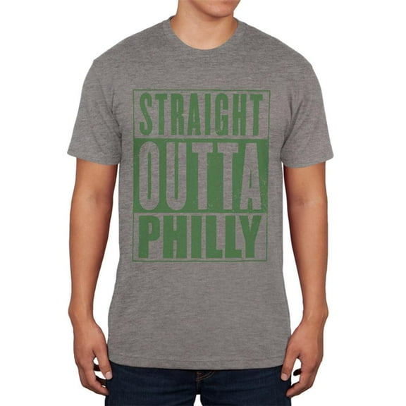 Straight Outta Philly Mens Soft T Shirt Premium Heather MD