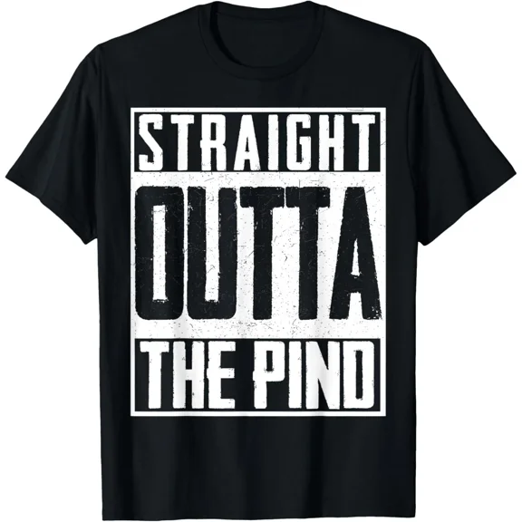 Straight Outta Pind India Humor Boyfriend Graphic Unisex T-Shirt up to size 5XL