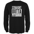 thumbnail image 1 of Straight Outta Pittsburgh Black Adult Long Sleeve T-Shirt - 2X-Large, 1 of 1