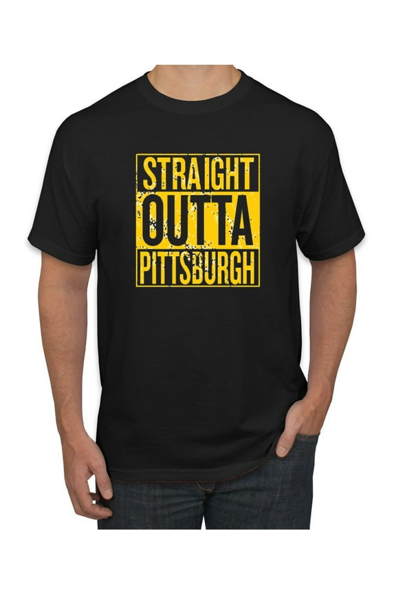 Straight Outta Pittsburgh Pit Fan | Fantasy Baseball Fans | Mens Sports Graphic T-Shirt, Black, 3XL