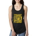 thumbnail image 1 of Straight Outta Pittsburgh Pit Fan | Fantasy Baseball Fans | Womens Sports Jersey Racerback Tank Top, Black, X-Large, 1 of 4