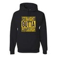 thumbnail image 1 of Straight Outta Pittsburgh Pit Fan | Fantasy Football | Mens Sports Hooded Sweatshirt Graphic Hoodie, Black, Large, 1 of 4