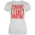 thumbnail image 1 of Straight Outta Poutine Juniors Soft T Shirt White SM, 1 of 1