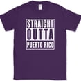 thumbnail image 1 of Straight Outta Puerto Rico T-Shirt Funny PR Country Humor Vacation Text Tee - Purple, 5XL, 1 of 1