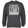 thumbnail image 1 of Straight Outta Ragnarok Viking Mens Sweatshirt Deep Heather LG, 1 of 1
