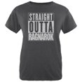 thumbnail image 1 of Straight Outta Ragnarok Viking Womens Heather T Shirt Deep Heather MD, 1 of 1